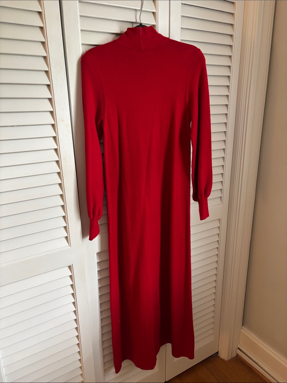 Marie Oliver Red Long Sleeve Turtleneck Maxi Dress